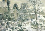 Snowscape with Cows Montfoucault Camille Pissarro